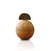 Marleth Neutrals / Brown Natural Travertine Stone & Textured Bronze Decorative Sculpture