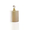 Marleth Neutrals Handcrafted Marble Waste Bin – Luxury Bathroom Bin With Crystal Lid