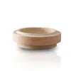 Marleth Neutrals Handmade Travertine Pedestal Bowl – Sculptural Decorative Stone Vessel