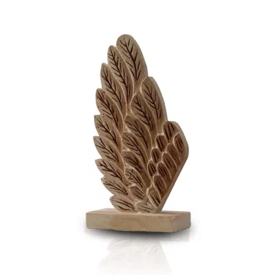 Marleth Neutrals Handmade Travertine Wing Sculpture – Natural Stone Accent For Elevated Interiors