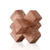 Marleth Neutrals / Red Red Marble Interlocking Geometric Sculpture