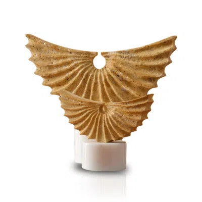 Marleth Neutrals Set Of Two Winged Travertine Sculpture On White Marble Base