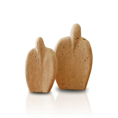 Marleth Neutrals Travertine Sculpture Set – Embrace Figures Duo