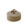 Marleth Ocean Coral Marble Storage Box – Bronze & White