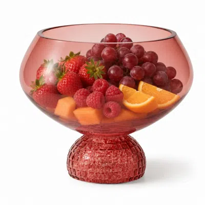 Marleth Pink Footed Glass Bowl