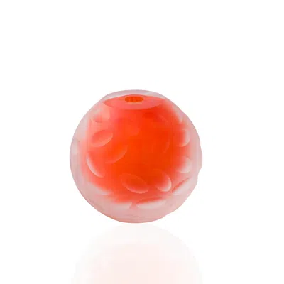 Marleth Red Murano-style Frosted Glass Sphere