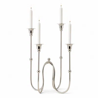 Marleth Silver Branched Tripod Candle Holder Set