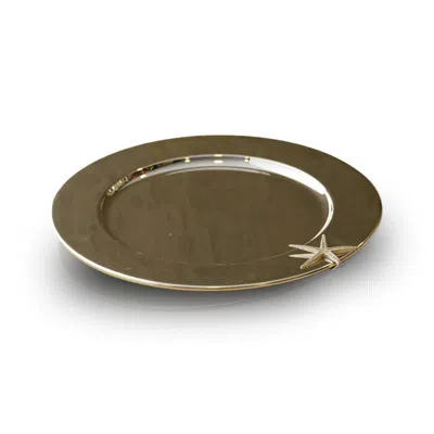Marleth Silver Charger Plate With Starfish Detail