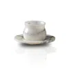 Marleth White Marble Espresso Cup With Matching Saucer
