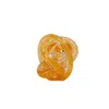 Marleth Yellow / Orange Amber Swirl Hand-blown Glass Sculpture