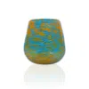 Marleth Yellow / Orange Barbablanca Hand Blown Swirl Glass Tumbler - Arangione