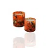 Marleth Yellow / Orange Murano Hand-blown Glass Candle Holders – Set Of Two