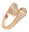 Marli New York Midi Rose Gold And Diamond Cleo Ring In Rose Gold