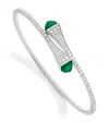 Marli New York Midi White Gold And Diamond Cleo Bracelet In White