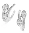 Marli New York Rose Gold And Diamond Cleo Hoop Earrings In White