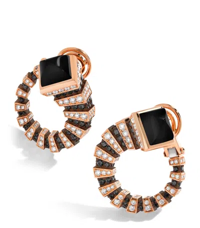 Marli New York Rose Gold And Diamond Cleo Jazz Earrings