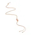 Marli New York Rose Gold And Diamond Life Cravat Necklace In Rose Gold
