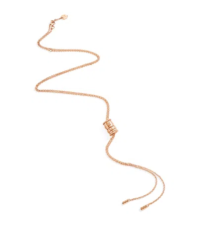 Marli New York Rose Gold And Diamond Life Cravat Necklace
