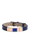 Marli New York Rose Gold And Saffiano Leather Unii Bracelet In Rose Gold
