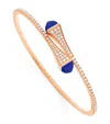 Marli New York Rose Gold, Diamond And Lapis Lazuli Cleo Midi Bracelet In Rose Gold