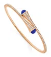 Marli New York Rose Gold, Diamond And Lapis Lazuli Cleo Slim Bracelet