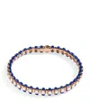 Marli New York Rose Gold, Diamond And Lapis Lazuli Tip-top Tennis Bracelet In Rose Gold