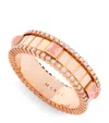 Marli New York Rose Gold, Diamond And Quartzite Life Spinning Ring In Rose Gold