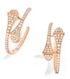 Marli New York Small Rose Gold And Diamond Cleo Hoop Earrings In Rose Gold