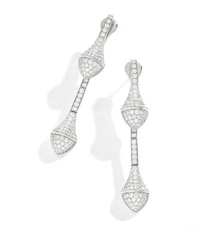 Marli New York White Gold And Diamond Cleo Drop Earrings