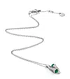 Marli New York White Gold, Diamond And Green Agate Cleo Pendant Necklace In White