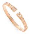 Marli New York Xs Rose Gold And Diamond Cleo 2 Link Bangle In Rose Gold