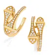 Marli New York Yellow Gold And Diamond Cleo Open Hoop Earrings In Gold