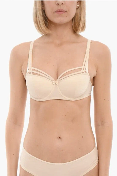 Marlies Dekkers Animal Patterned Sahara Bra With Cut Out Detail In Beige