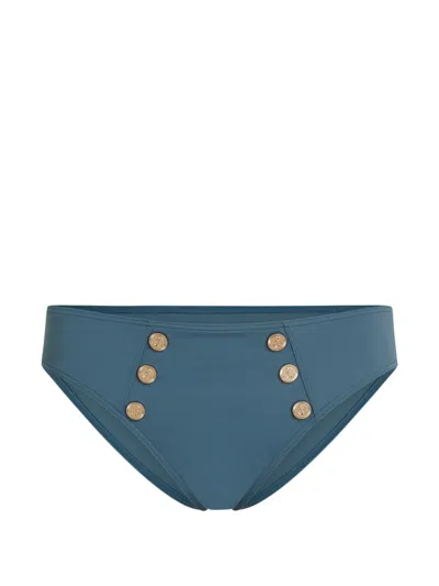 Marlies Dekkers Button-detail Bikini Bottom In Blue