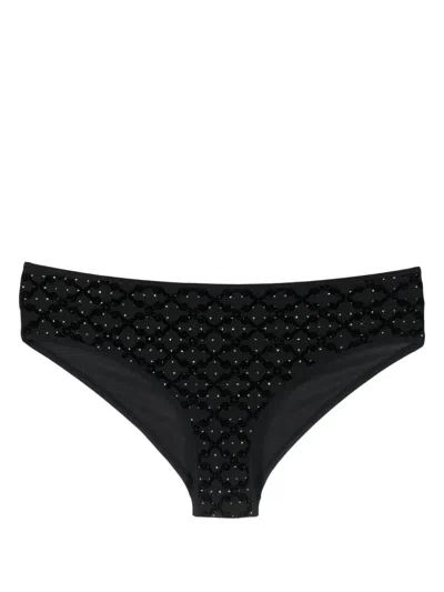 Marlies Dekkers Calliope Devoré-effect Brazilian Briefs In Black
