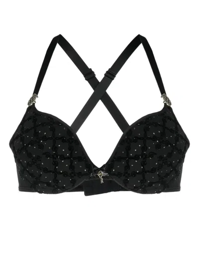 Marlies Dekkers Calliope Devoré-effect Push-up Bra In Black
