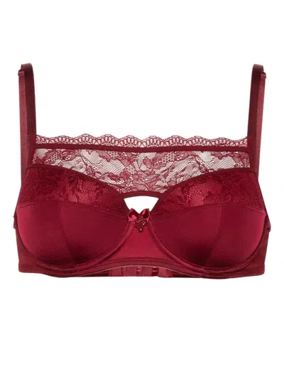 Marlies Dekkers Carita Lace Plunge Bra In Red