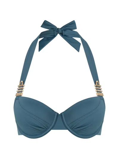 Marlies Dekkers Clasp-fastening Bikini Top In Blue