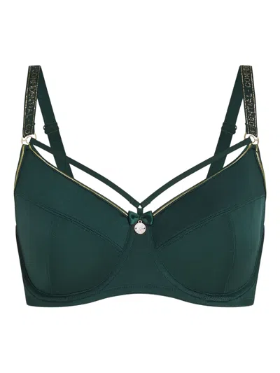 Marlies Dekkers Cross-strap Balcony Bra In Green