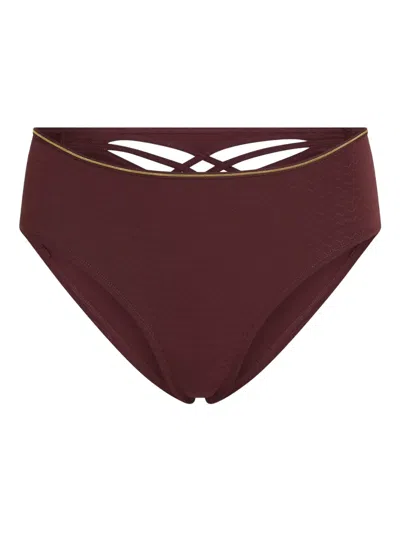 Marlies Dekkers Dame De Paris Cross-strap Brazilian Briefs In Red