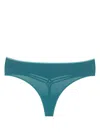 Marlies Dekkers Slim-fit Mid-rise Thong In Blue
