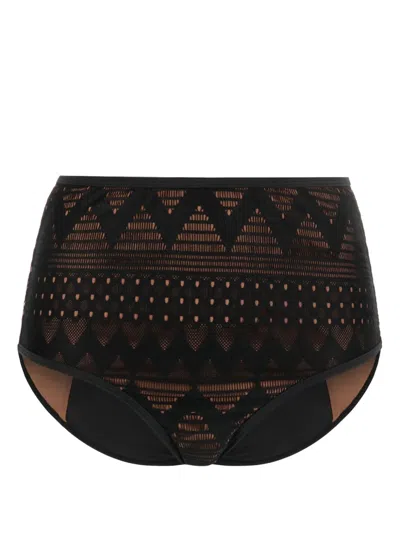 Marlies Dekkers Dolce Vita Crochet-panel Bikini Bottoms In Schwarz