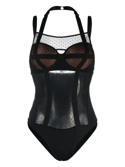 Marlies Dekkers Flash Dance Padded-cup Bodysuit In Black
