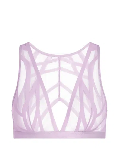 Marlies Dekkers Geometric Illusionist Unpadded Bralette In Purple