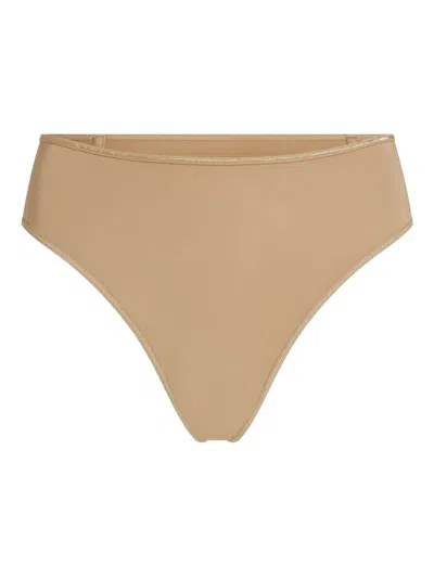 Marlies Dekkers Gold-trimmed Thong In Neutral