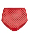 Marlies Dekkers Heart-pattern High-waist Briefs In Red