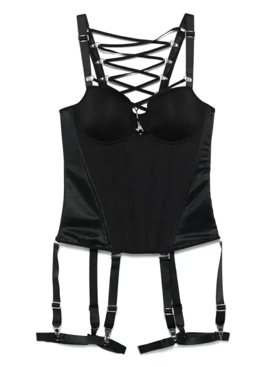Marlies Dekkers Lace-up Detail Corset In Black