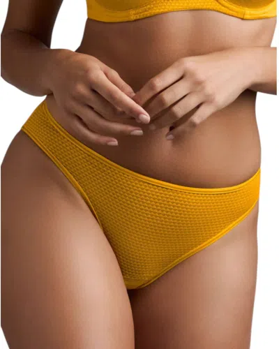 Marlies Dekkers Lady Leaf Brief In Ochre In Black