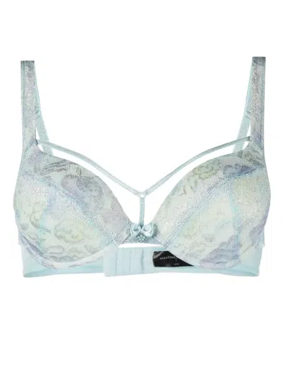Marlies Dekkers Mariposa Floral-lace Push-up Bra In Blue