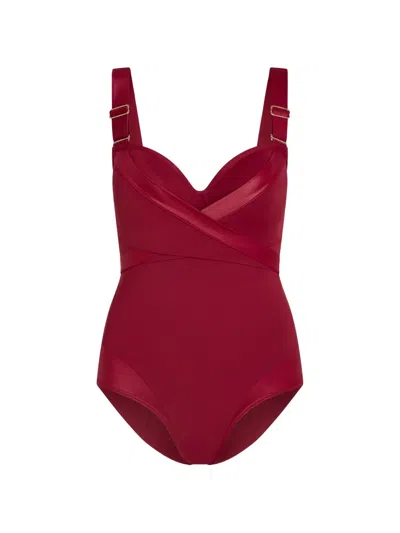 Marlies Dekkers 플런지 발코니 패딩 원피스 수영복 In Red